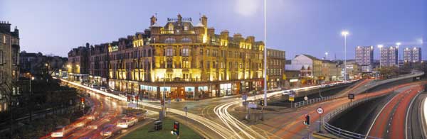 Glasgows Charing Cross.Early evening.