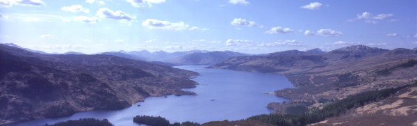 Loch Katrine, with the SS Sir Walter Scott steaming up the loch surrounded by the stunning landscapes that inspired Sir Walter Scott to write The Lady of the Lake