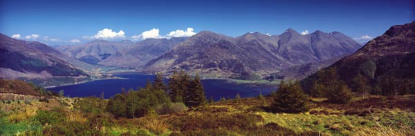 Five Sisters of Kintail. Clan lands of the Macraes,MacKenzies, and the MacLennans.